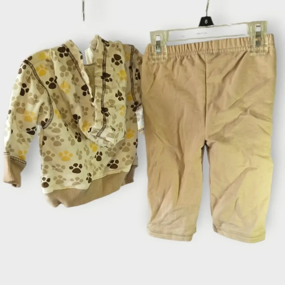 Carter’s Baby Boy Dog Hoodie & Sweatpants Set 6–9 Months Matching Winter Outfit